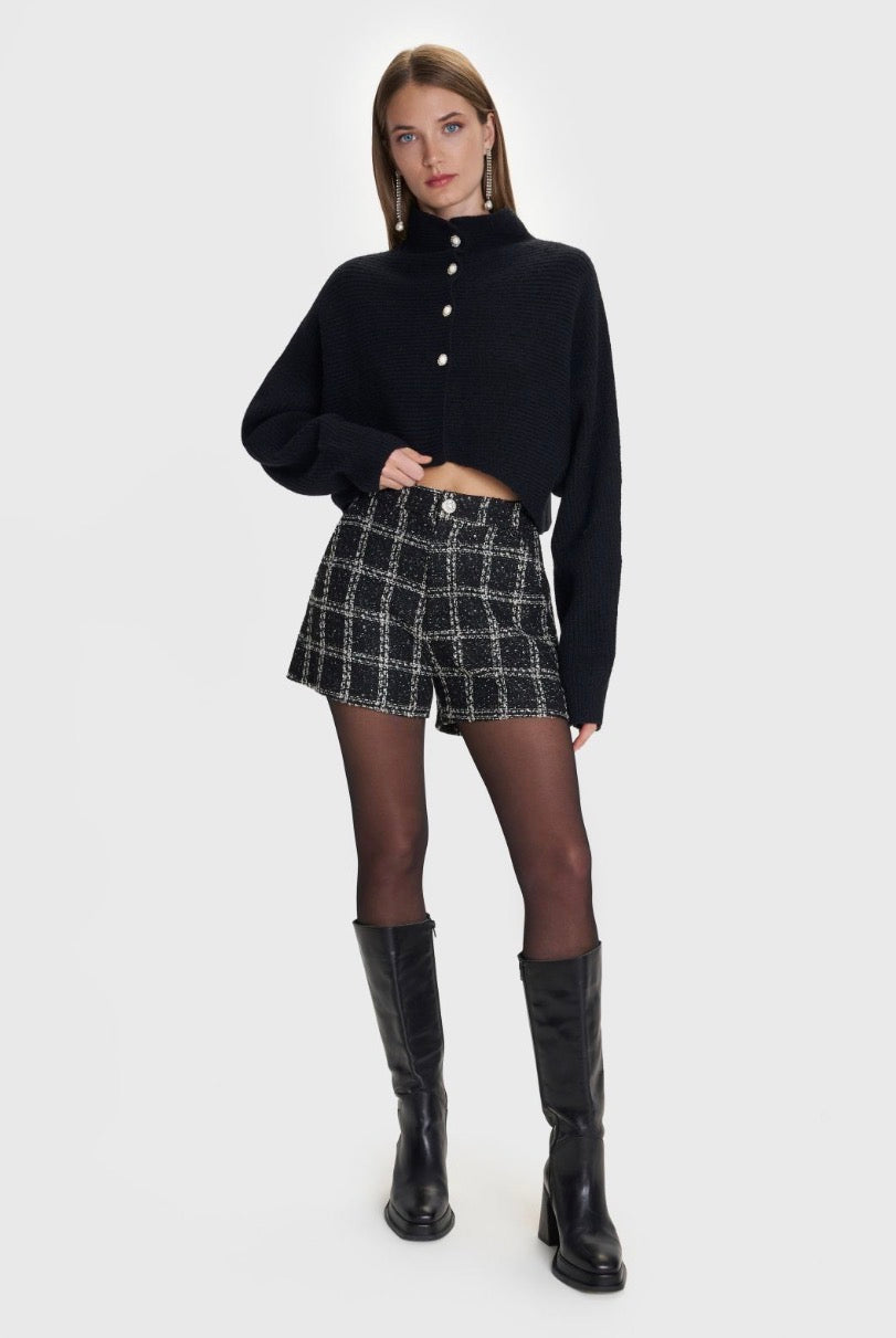 ALE - Cardigan i shkurter bezhe dhe i zi