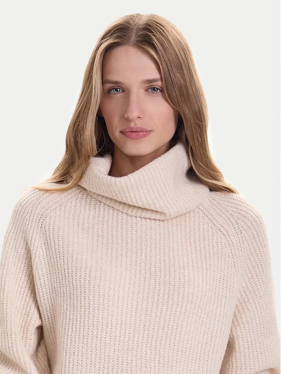 ONLY - Pulover roze dhe bezhe me golf