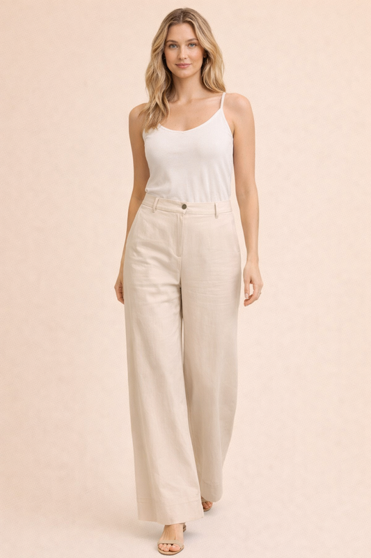 Passager - Pantallona bezhe dhe kafe me llastik