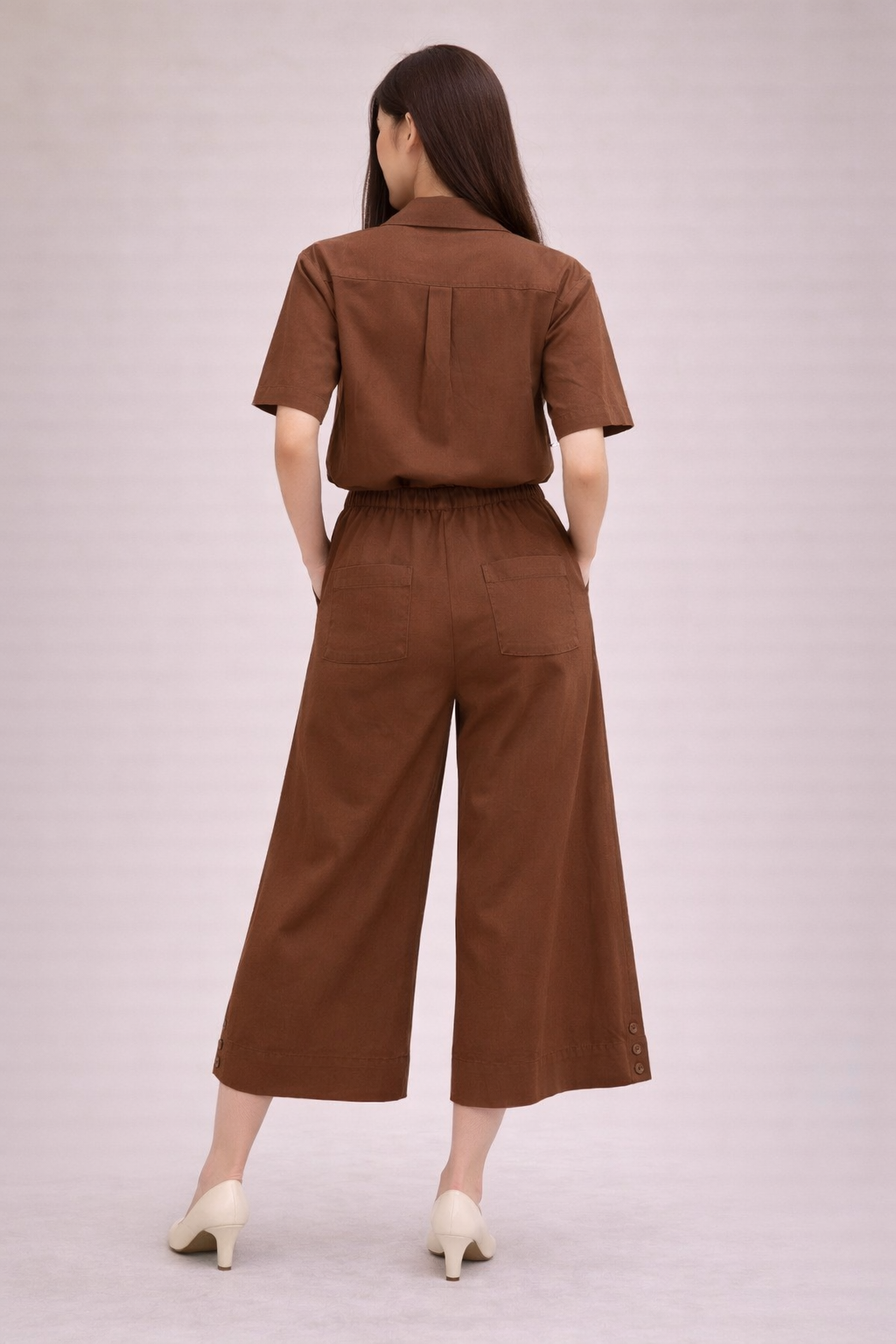 Passager - Set pantallona dhe kemishe kafe dhe e zeze