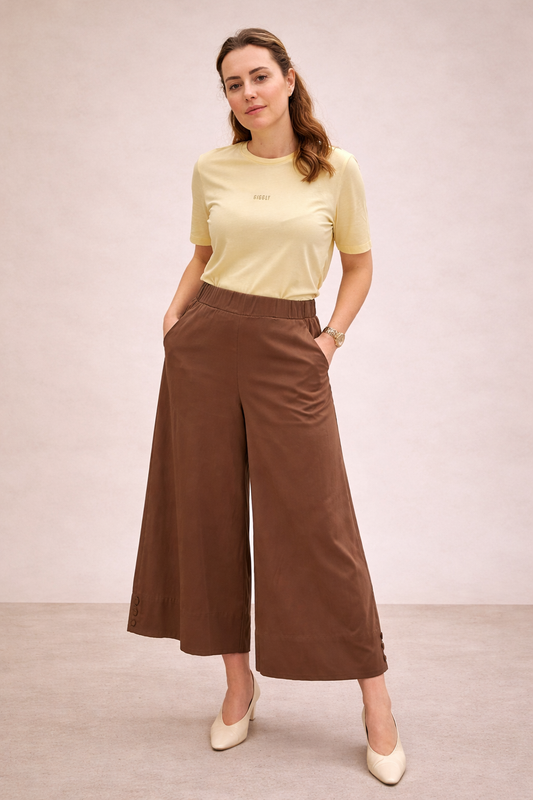 Passager - Pantallona kafe dhe te zeza prerje e gjere