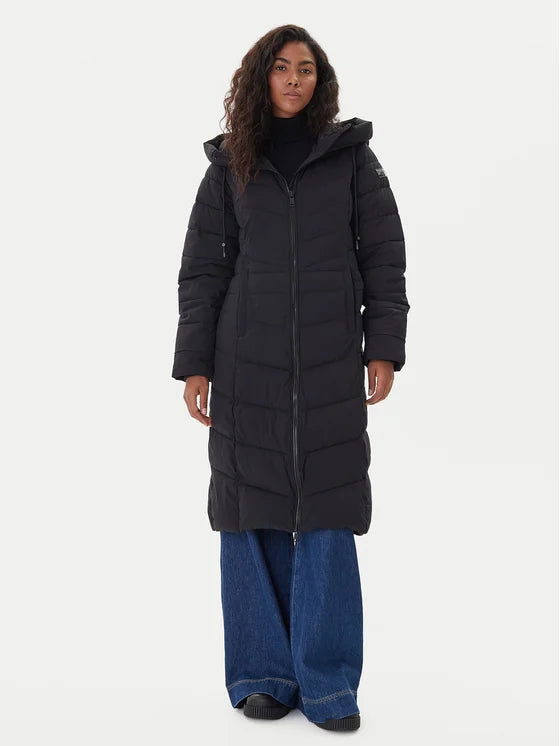 ONLY - Xhup i gjate bezhe dhe i zi me kapuc