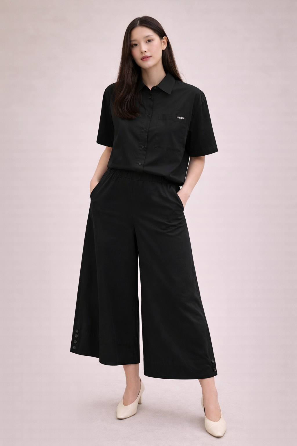 Passager - Set pantallona dhe kemishe kafe dhe e zeze