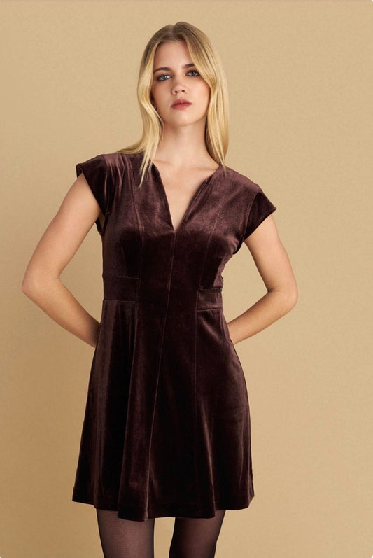 attrattivo - Fustan kaf veludh i shkurter