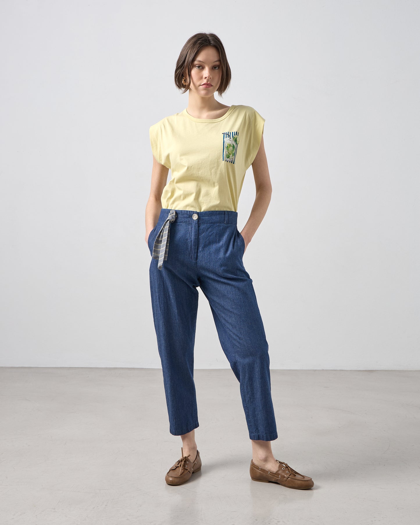 Passager - Pantallona blu xhins i holle