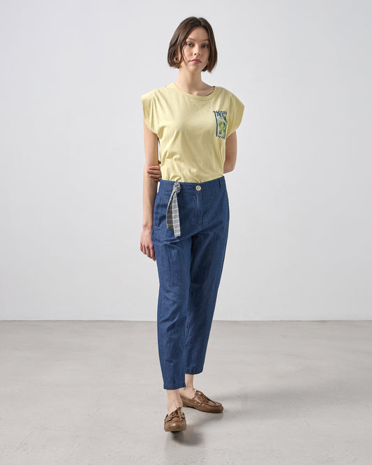 Passager - Pantallona blu xhins i holle