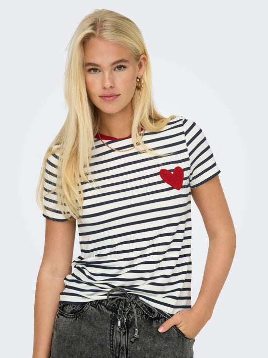 ONLY - Bluze e bardhe dhe me vija me detaje