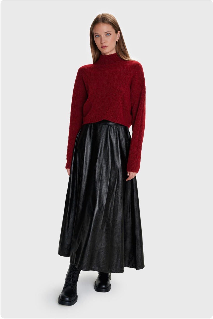 ALE - Pulover e kuqe dhe kafe me jake golf