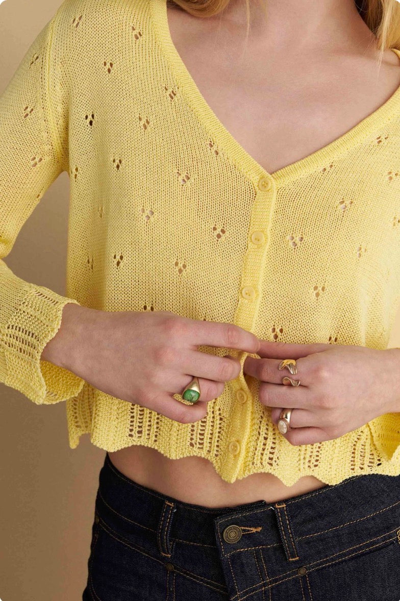 attrattivo - Triko e thurur e verdhe dhe e zeze