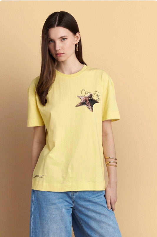 attrattivo - Bluze pambuku e verdhe me printe