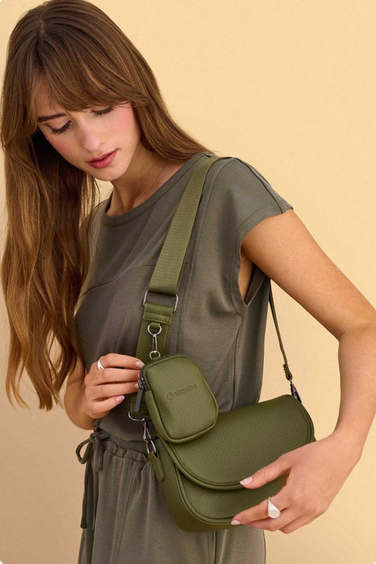 attrattivo - Cante krahu jeshile dhe e zeze me mini portofol