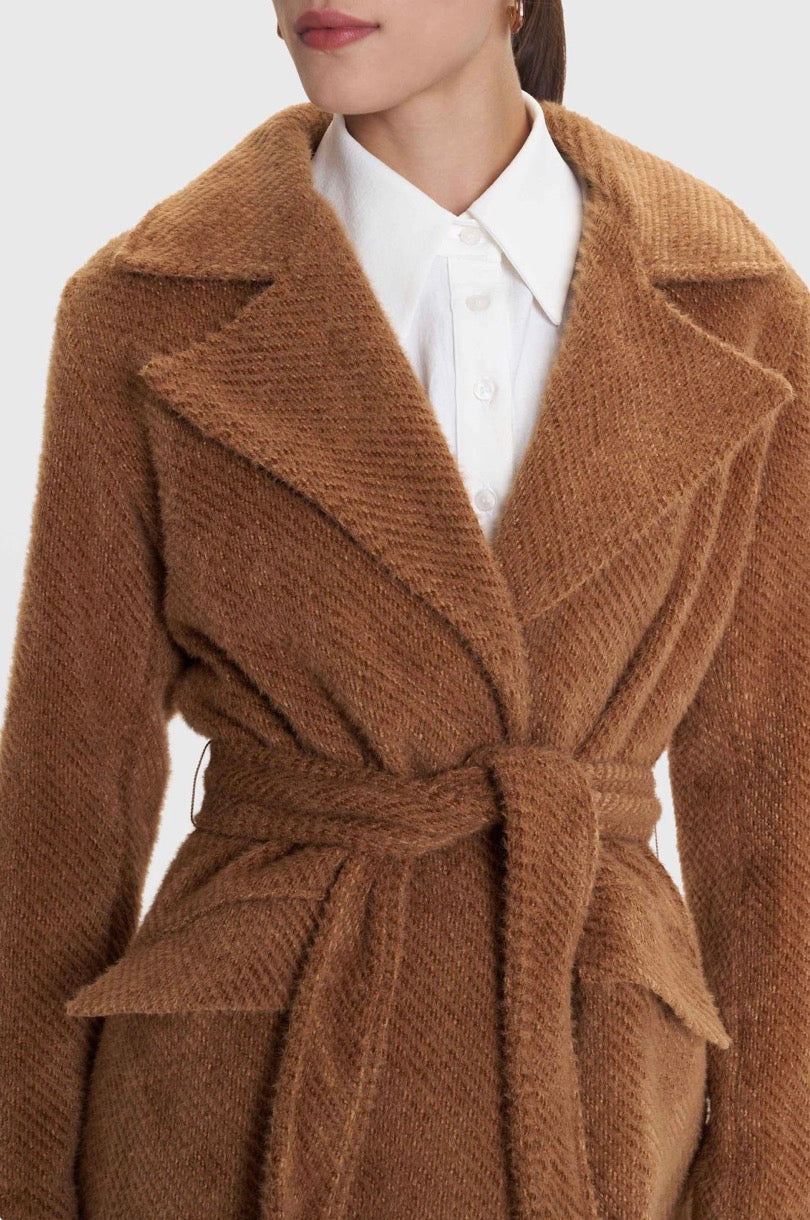 ALE - Pallto e gjate kafe dhe e zeze me xhepa