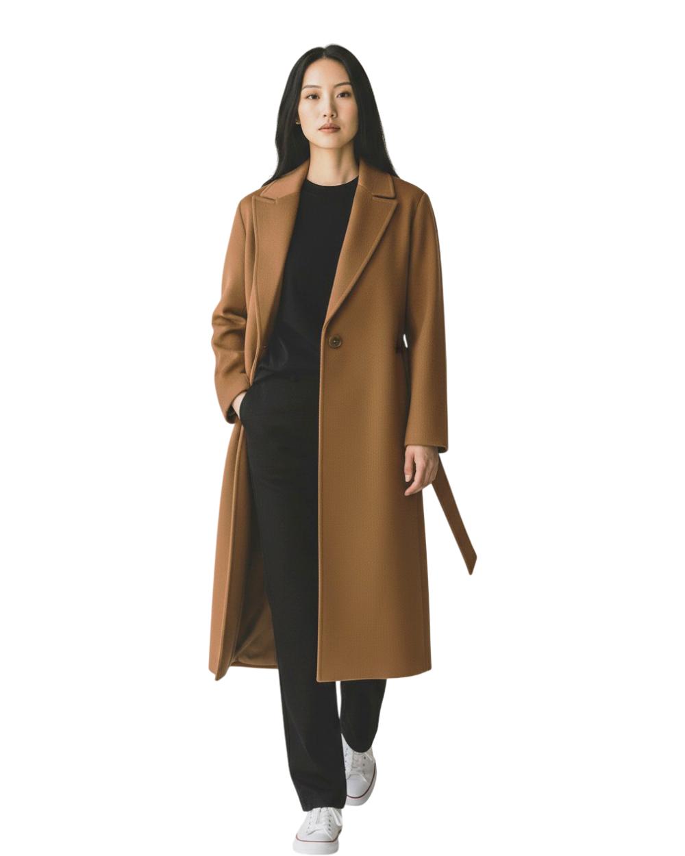 Passager - Pallto e gjate bezhe, e zeze dhe vishnje