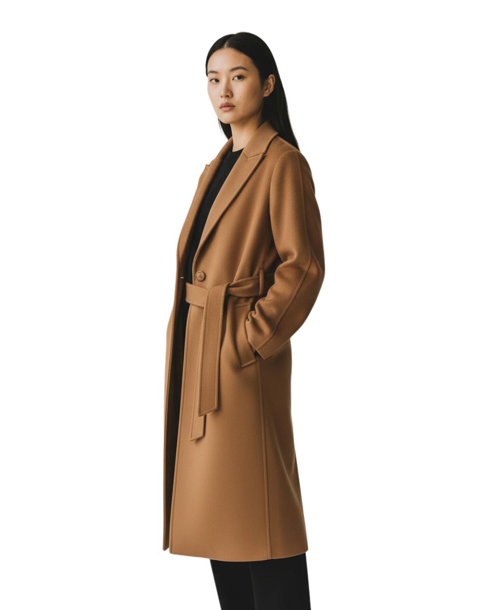 Passager - Pallto e gjate bezhe, e zeze dhe vishnje