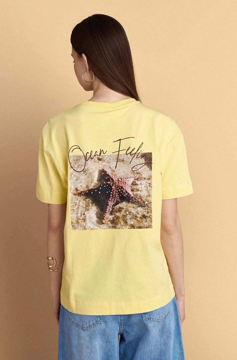 attrattivo - Bluze pambuku e verdhe me printe