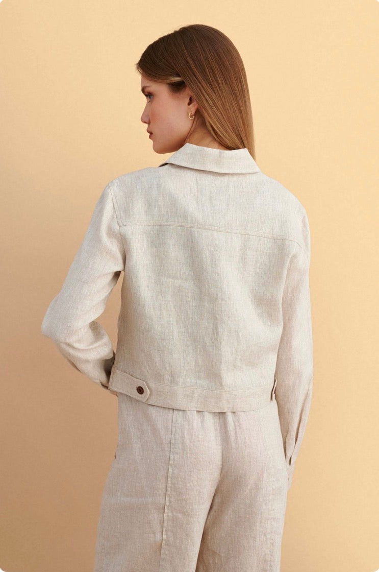 attrattivo - Xhakete lino bezhe me xhepa