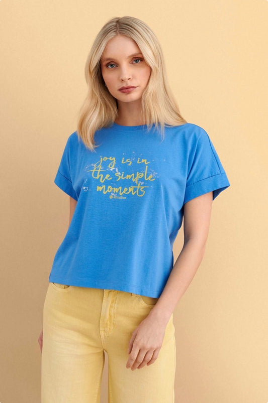 attrattivo - Bluze pambuku blu me printe