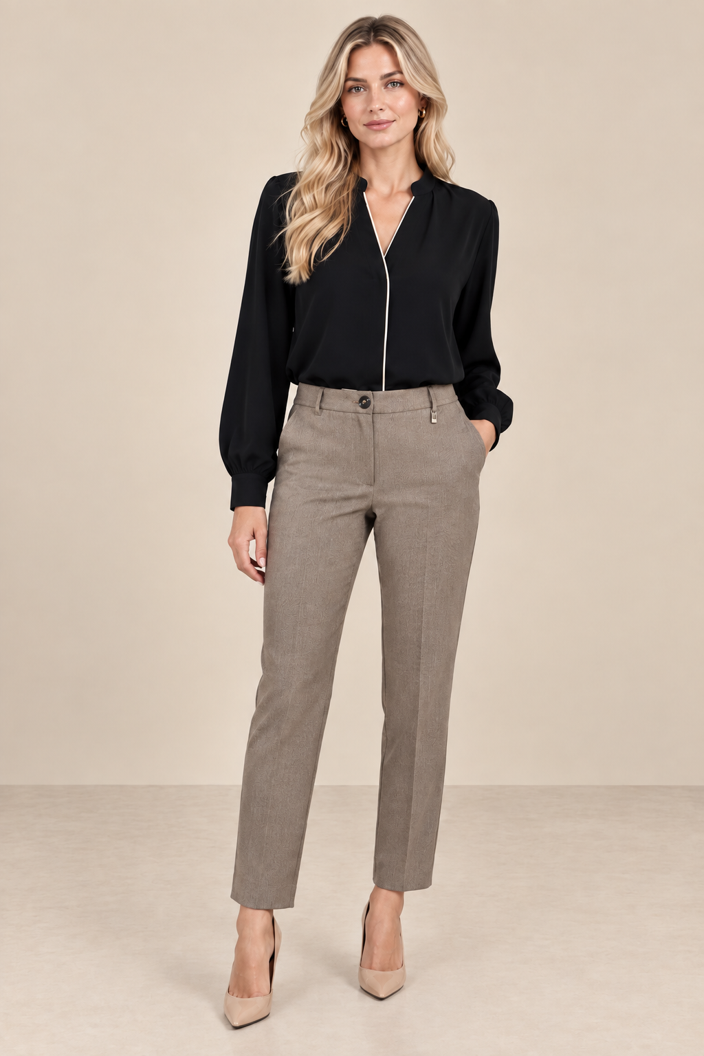 Passager - Pantallona serioze ne ngjyren gri