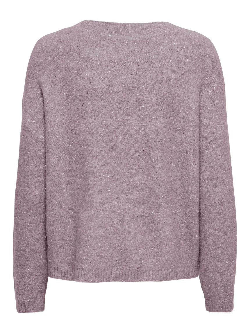 ONLY - Pulover roze , blu dhe gri me detaje xixash