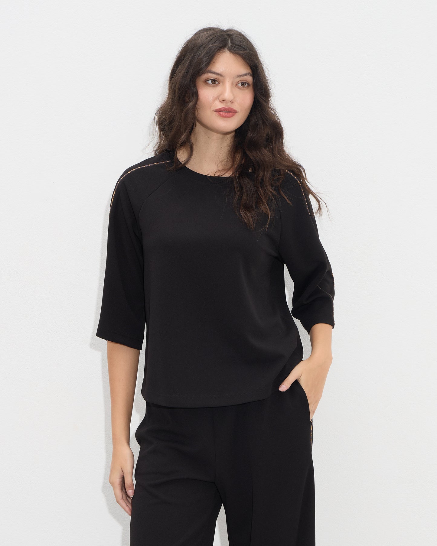 Passager - Bluze kafe dhe e zeze me detaje