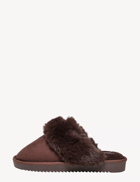ONLY  - Kepuce kafe stil uggs te hapura me pellush
