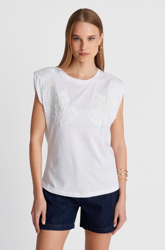 ALE - Bluze pambuku e bardhe me detaje