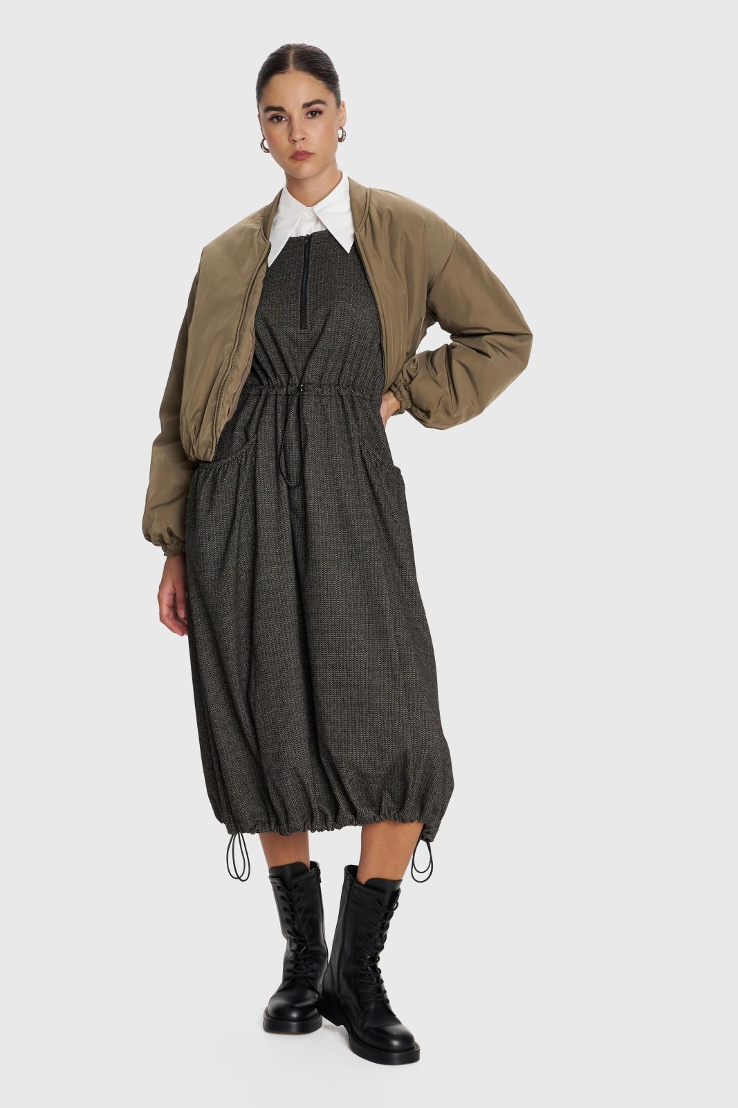 ALE - Fustan gri trecereksh me jake