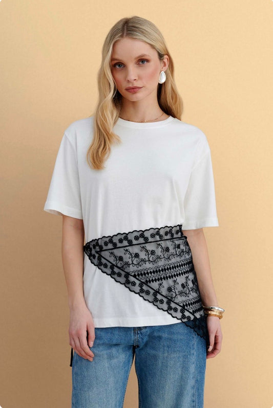 attrattivo - Bluze e bardhe me shall tyli te shkeputshem