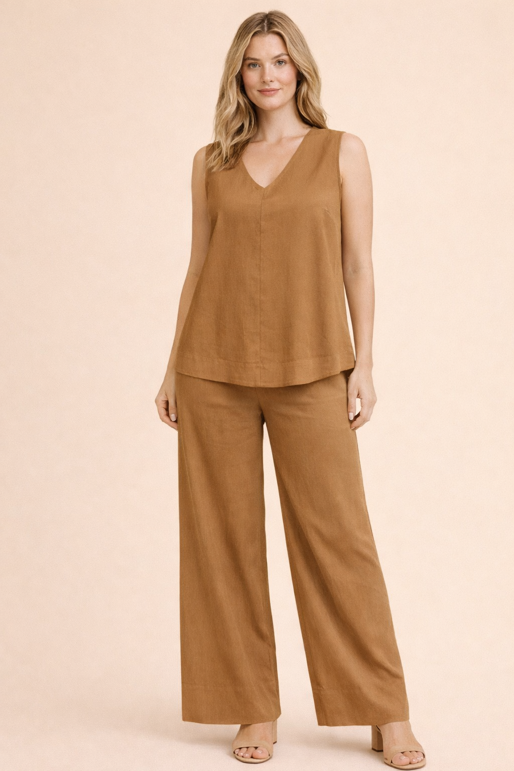 Passager - Set bluze dhe pantallona bezhe dhe kafe