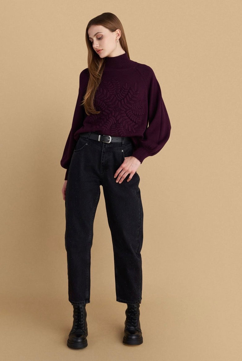 attrattivo - Pulover lejla dhe jeshile me dizajn