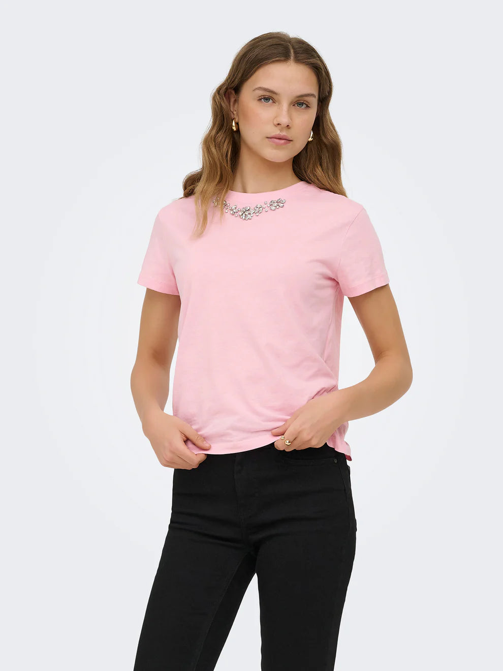 ONLY - Bluze roze me detaje gurash ne qafe