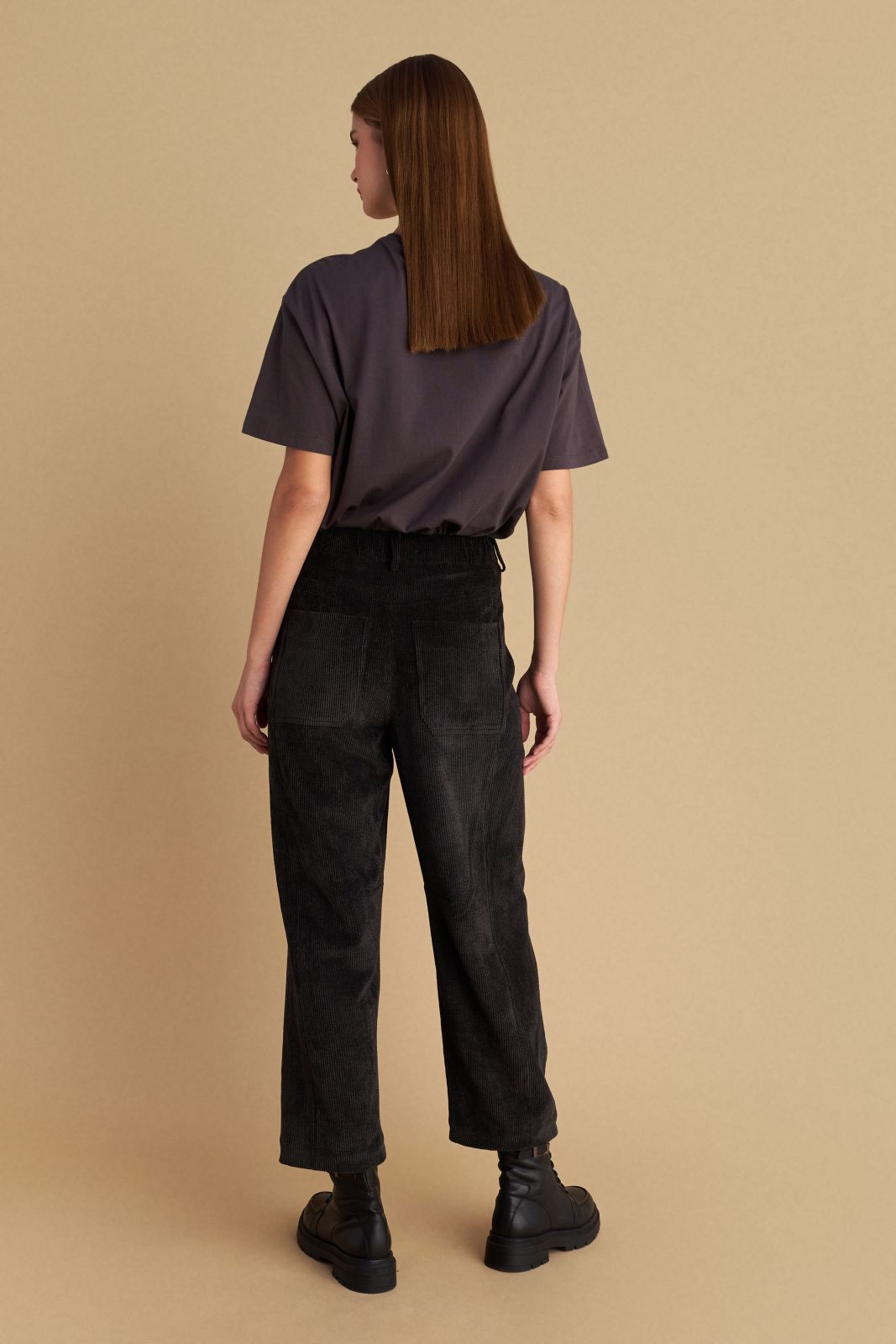 attrattivo - Pantallona kadifeje gri