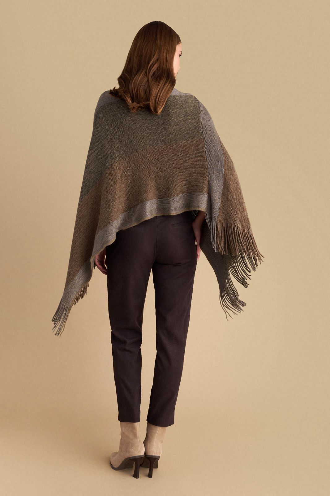 attrattivo - Pantallona kadife jeshile dhe kafe me prerje te ngushte