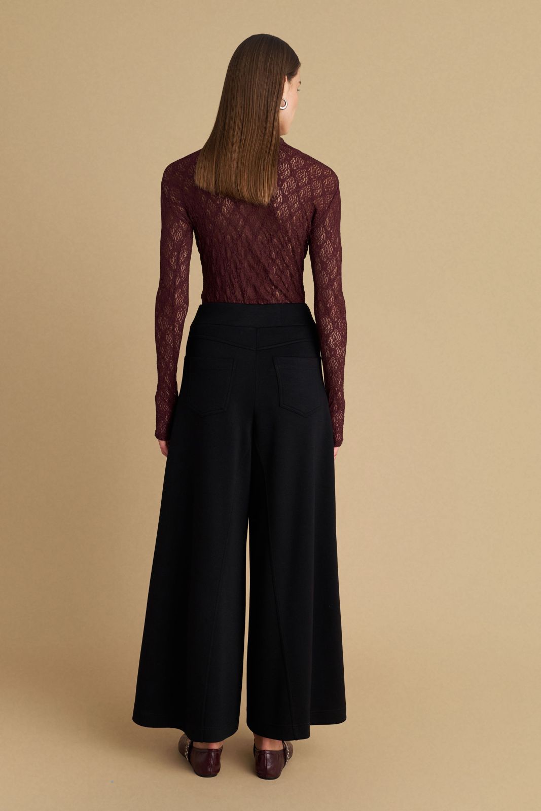 attrattivo - Pantallona te zeza elastike me prerje te gjere