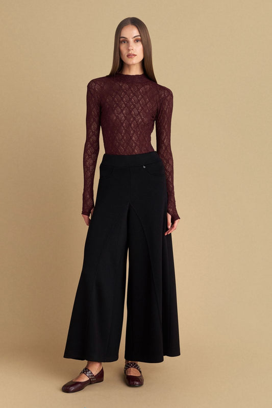 attrattivo - Pantallona te zeza elastike me prerje te gjere