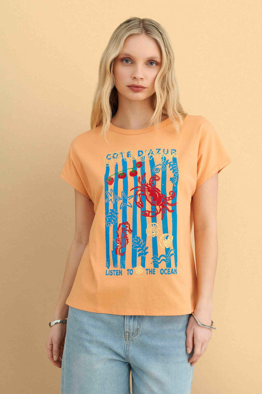 attrattivo - Bluze portokalli me motive