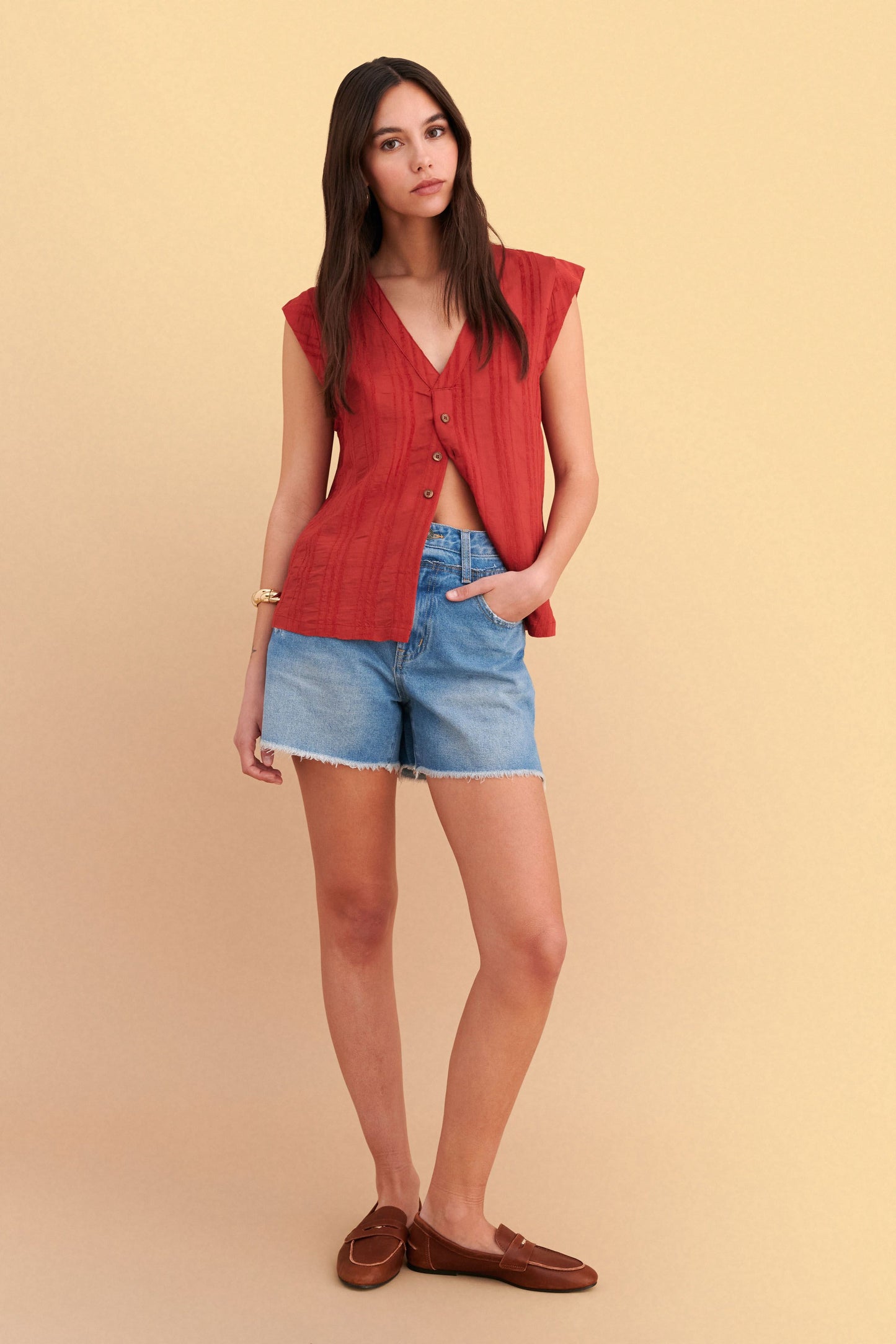 attrattivo - Bluze e kuqe me kopsa