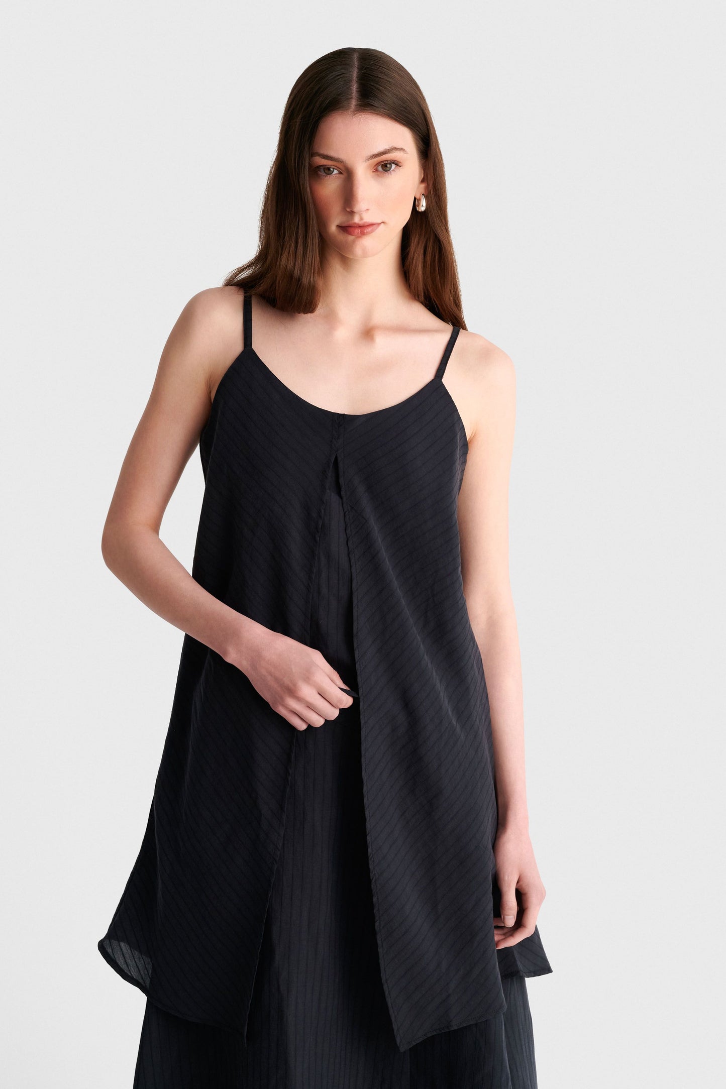 ALE - Fustan i zi asimetrik