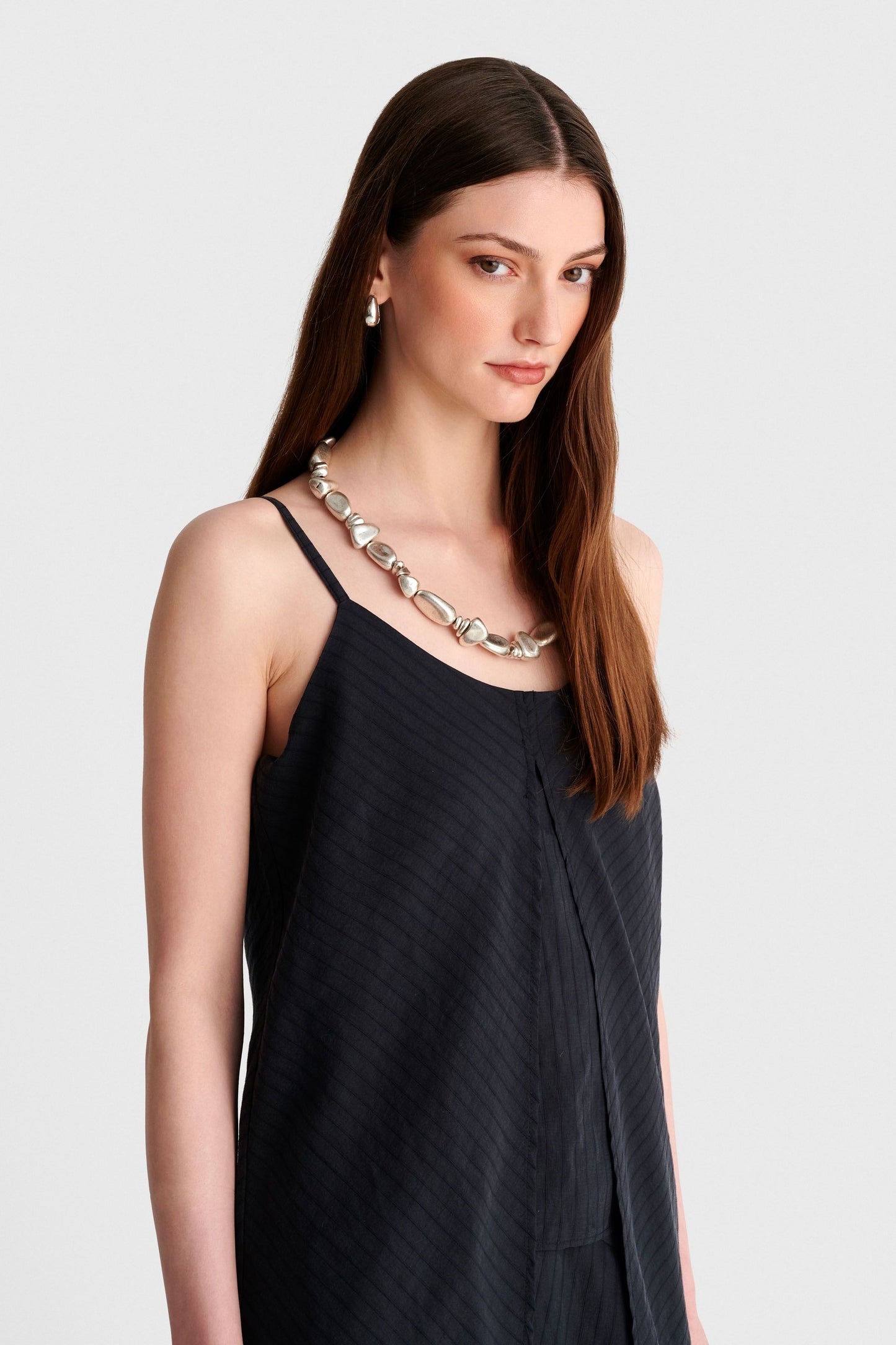 ALE - Fustan i zi asimetrik