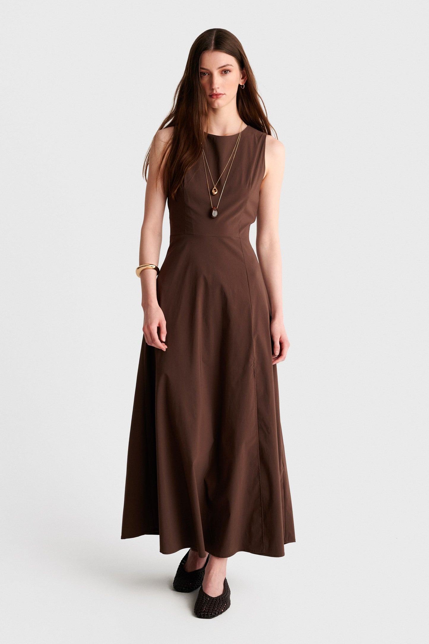 ALE - Fustan i gjate kaf me carje ne ane