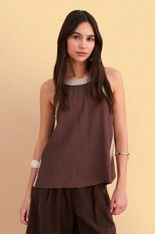 attrattivo - Bluze pa menge kafe me detaje bezhe