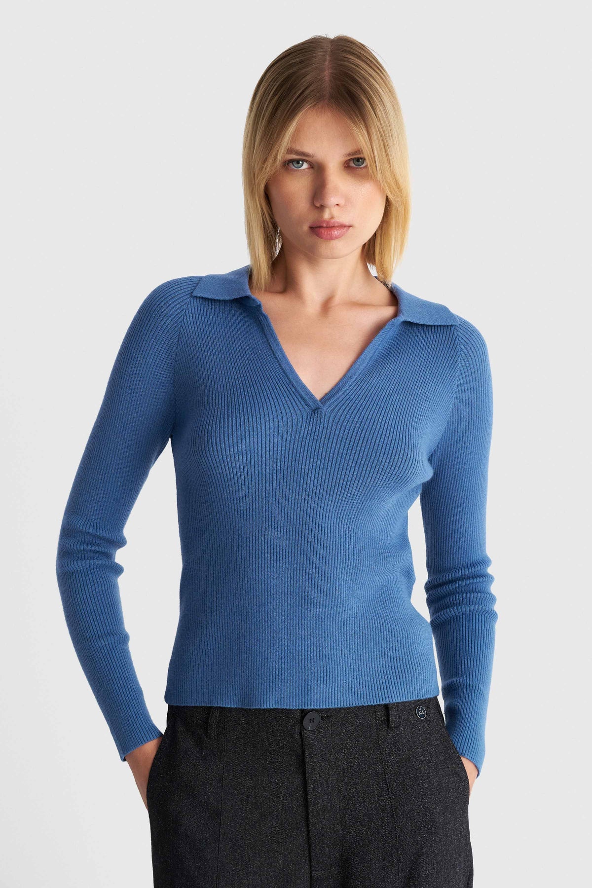 ALE - Bluze deve blu dhe kafe me jake V