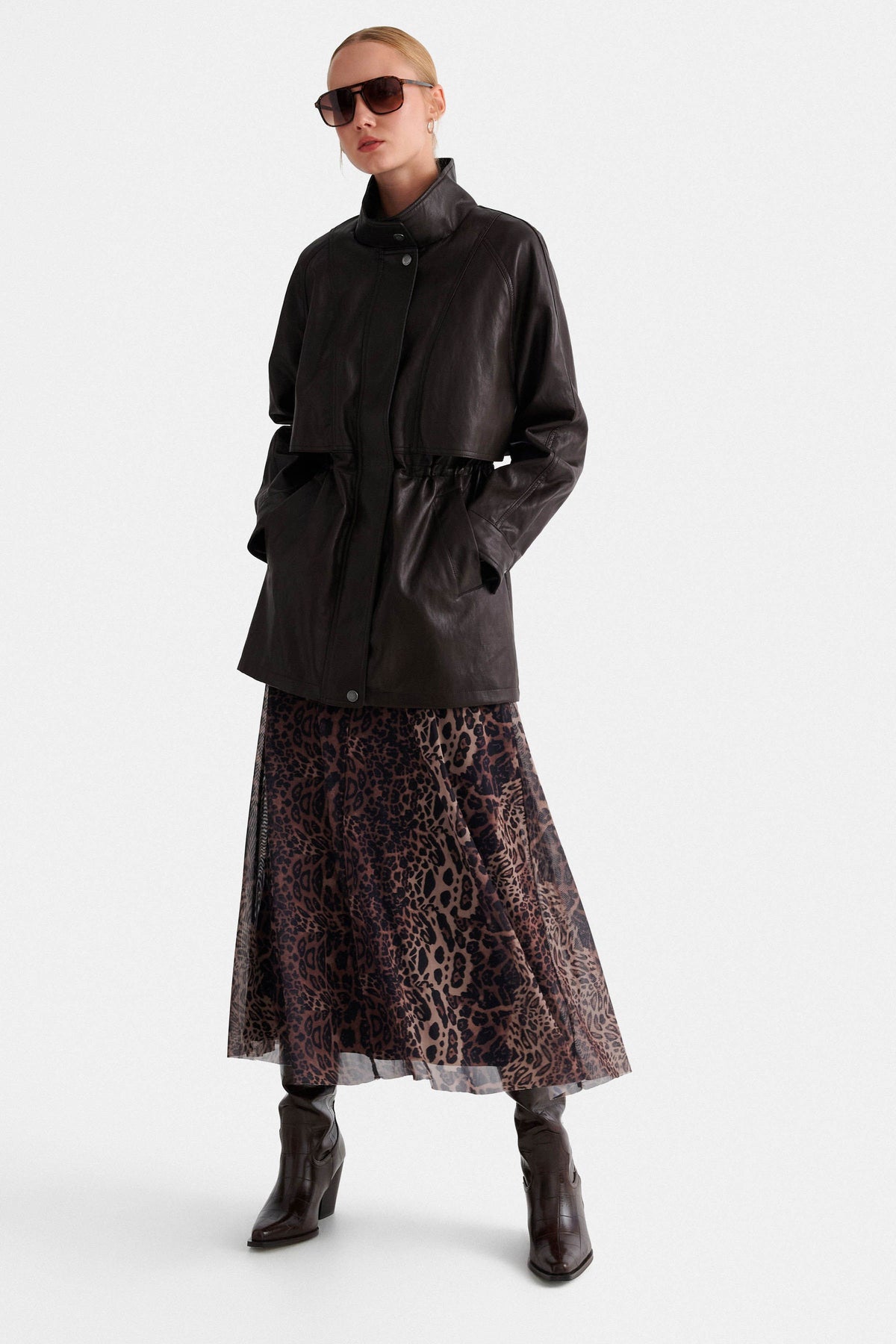 attrattivo - Xhakete lekure kafe stil oversize