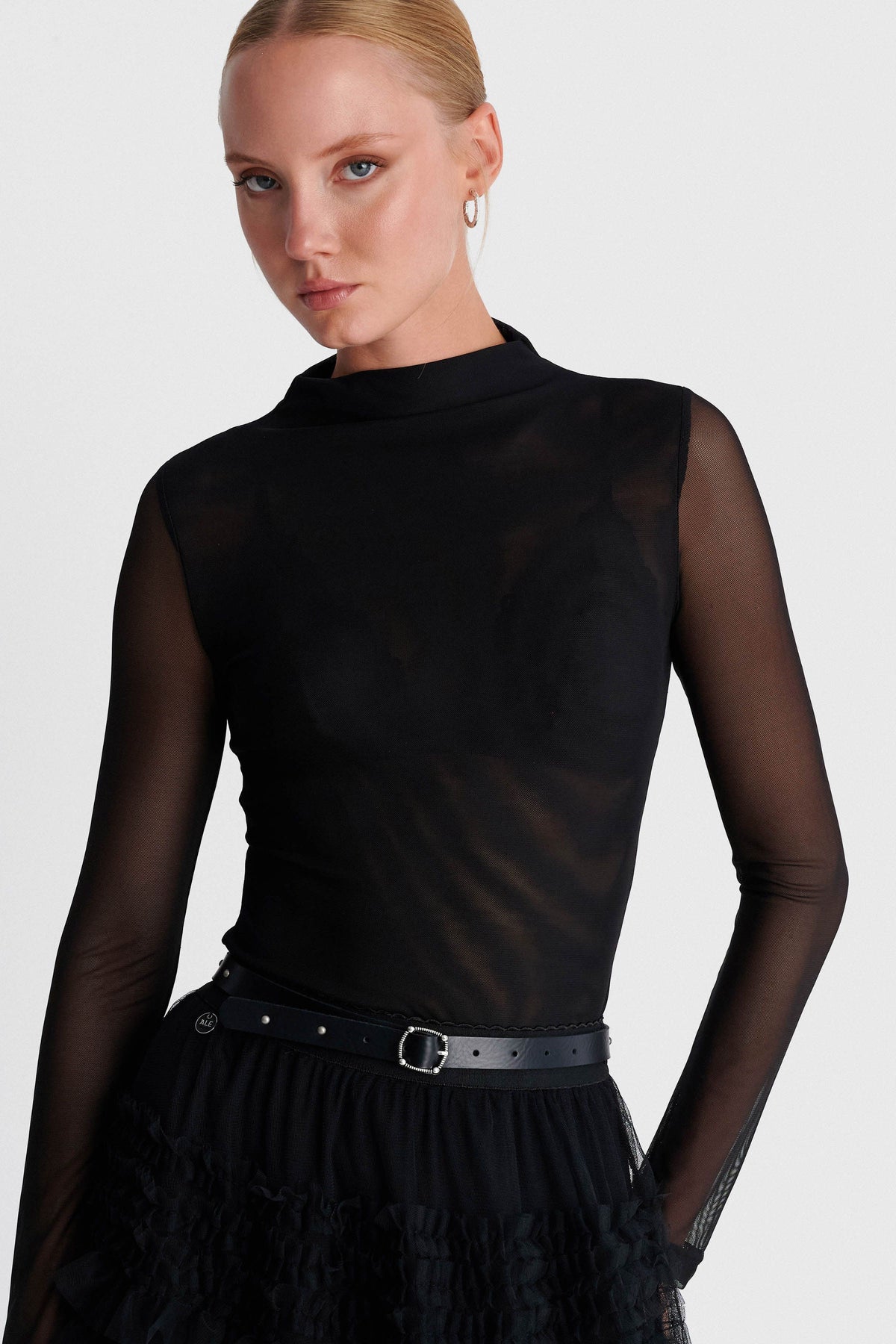ALE - Bluze transparente e kuqe dhe e zeze