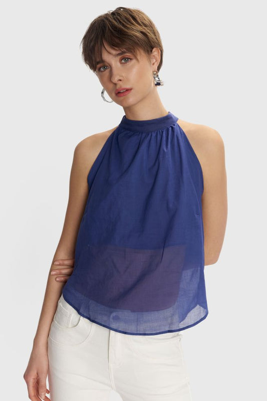 ALE - Bluze blu dhe  e bardhe pa menge