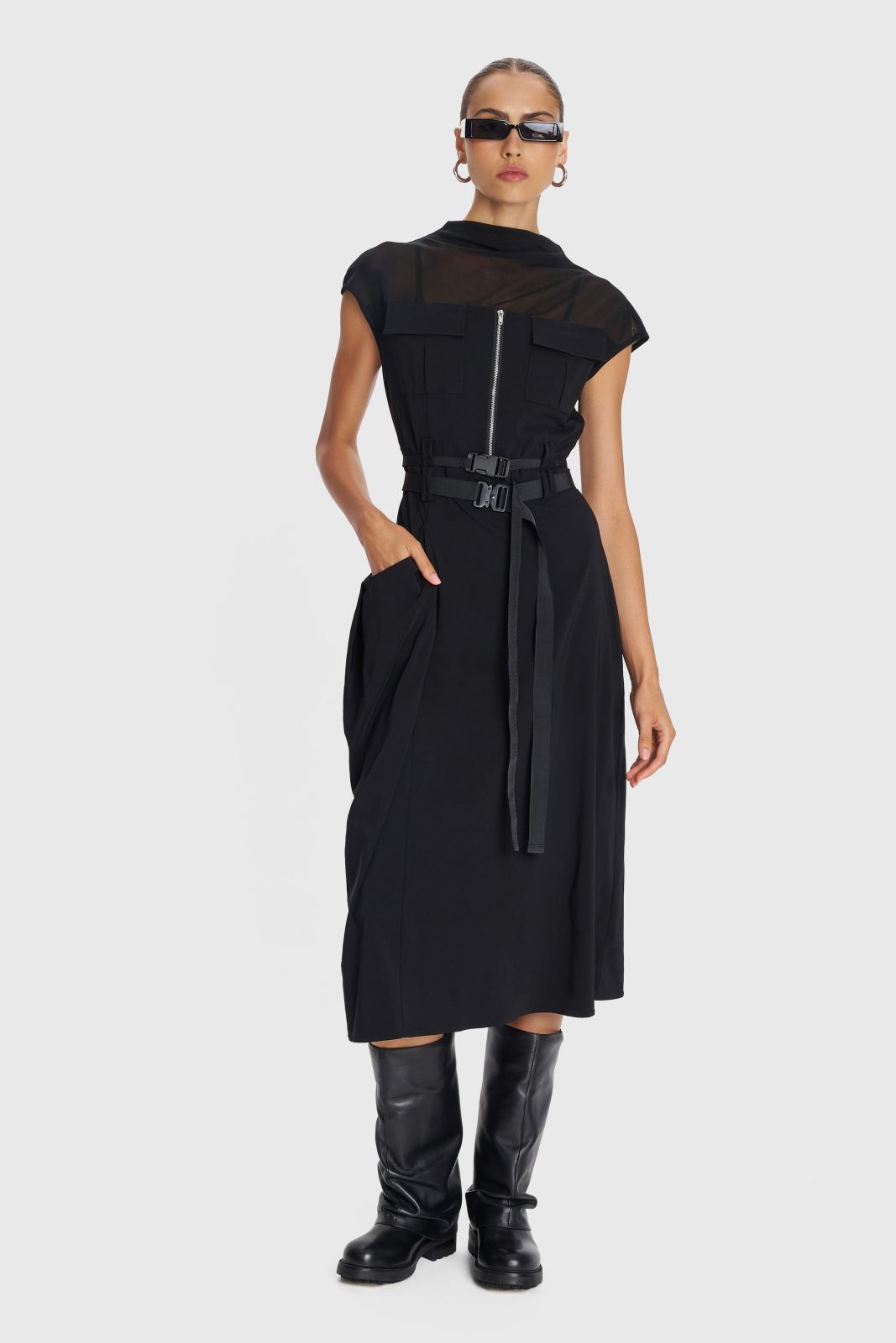 ALE - Fustan i zi trecereksh me rrip