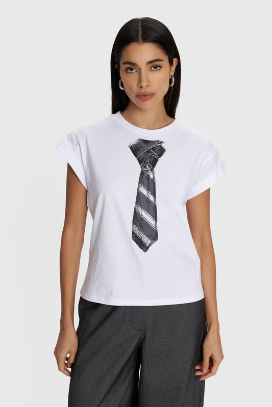 ALE - Bluze e bardhe me dizajn kollare