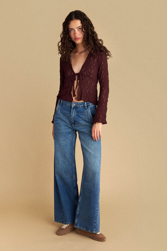 attrattivo - Xhinse blu me prerje te gjere