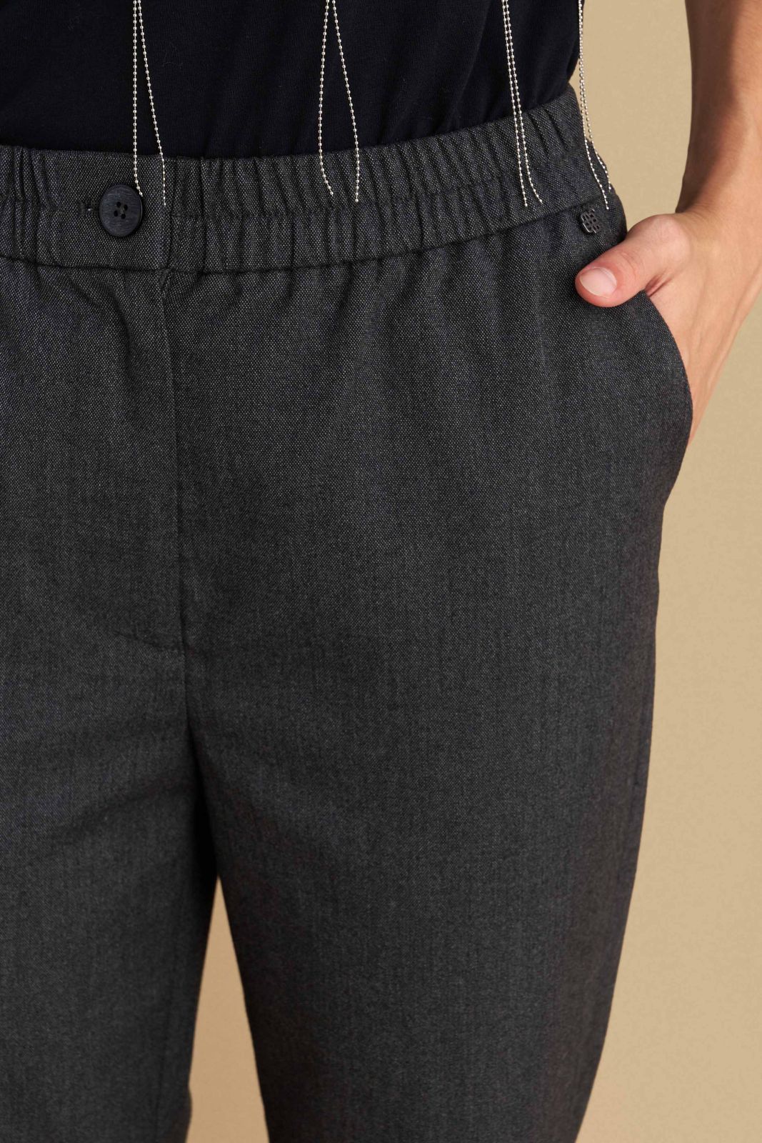 attrattivo - Pantallona gri me llastik ne bel