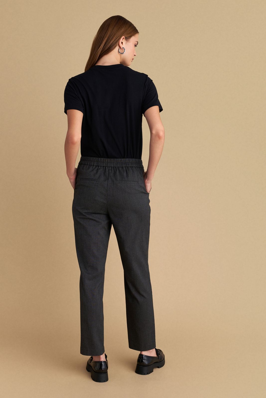 attrattivo - Pantallona gri me llastik ne bel